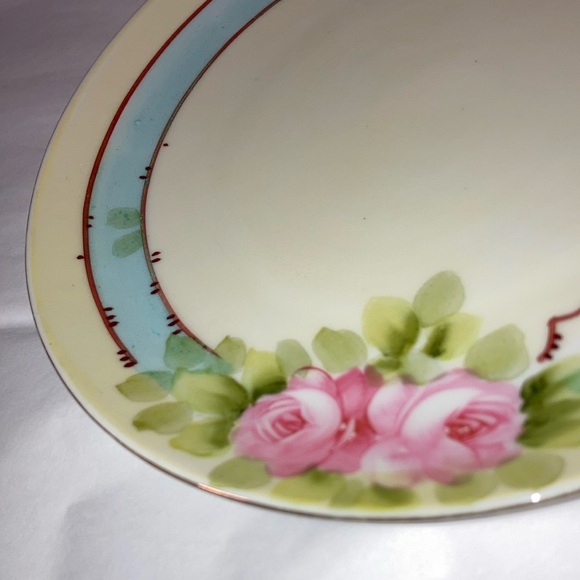 Vintage Nippon Japan Studio Hand-painted floral and branches art plate EUC! - Picture 4 of 8